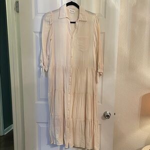 &Merci Cream Long Sleeve Dress
